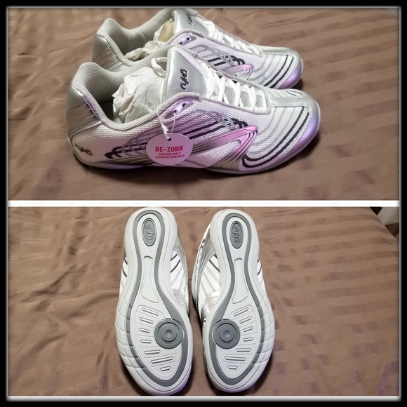 Sold -NIB- Ryka white/silver sneakers, size 9.5 - Picture 2 of 4